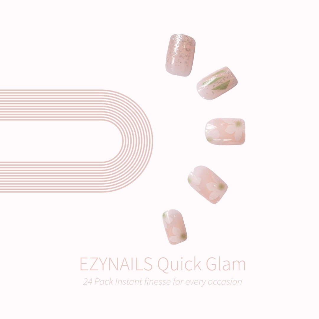 Quick Glam Blush Petal Glow Press-On Nails