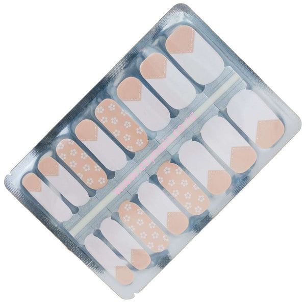 EzyNails Nail Polish Nail Wraps Elegant Blossom French Manicure Nailwraps All Nailwraps