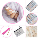 Elegant Blossom French Manicure Nailwraps
