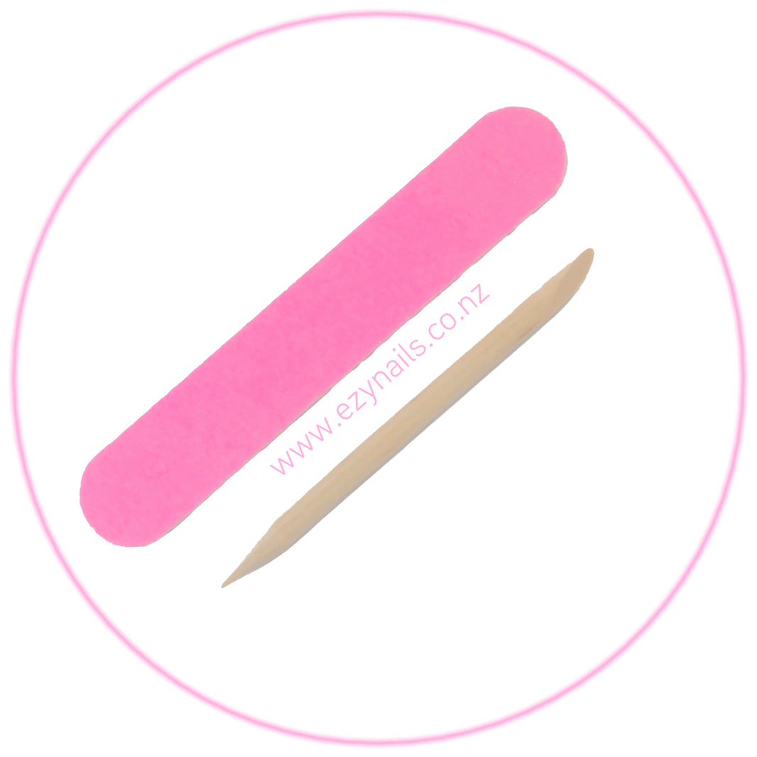 EZYNails Prep & Perfect: Nail File + Cuticle Buddy