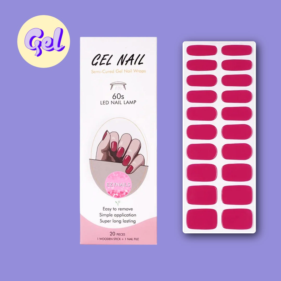 Classic Red-Pink Gel Nailwraps