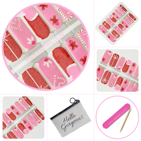 Kiwi Candyland Christmas Nailwrap Set