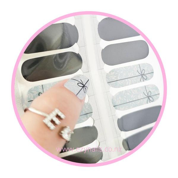 Summer Blue Bows Nailwrap Set