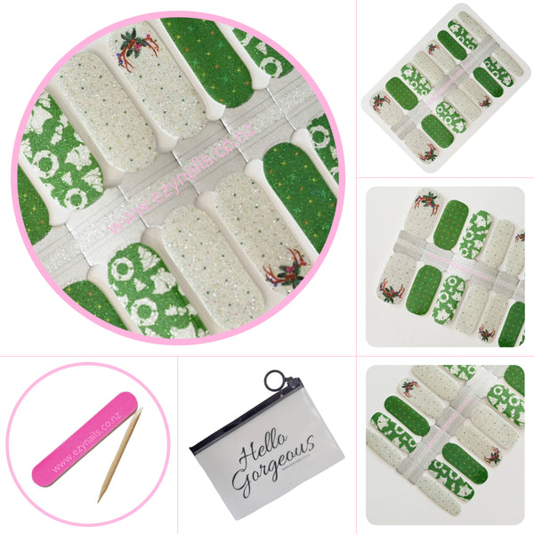 Mistletoe Magic Christmas Nail Wraps