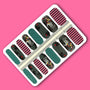 Coffin Cutie Nailwraps – Pink Stripes, Teal Dots & Ragdoll Art