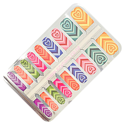 Children's fizzing hearts nailwrap set - BACK IN STOCK!!