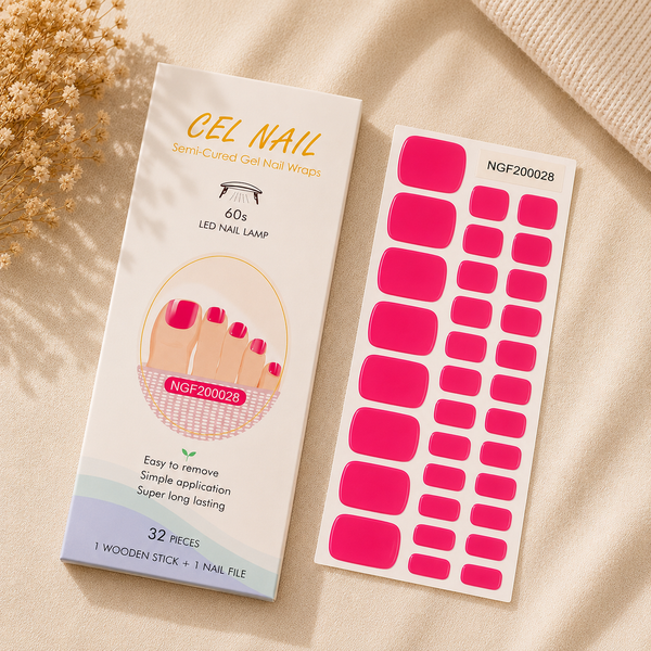 Pink Punch | Mani-Pedi Gel Nail Wrap Set