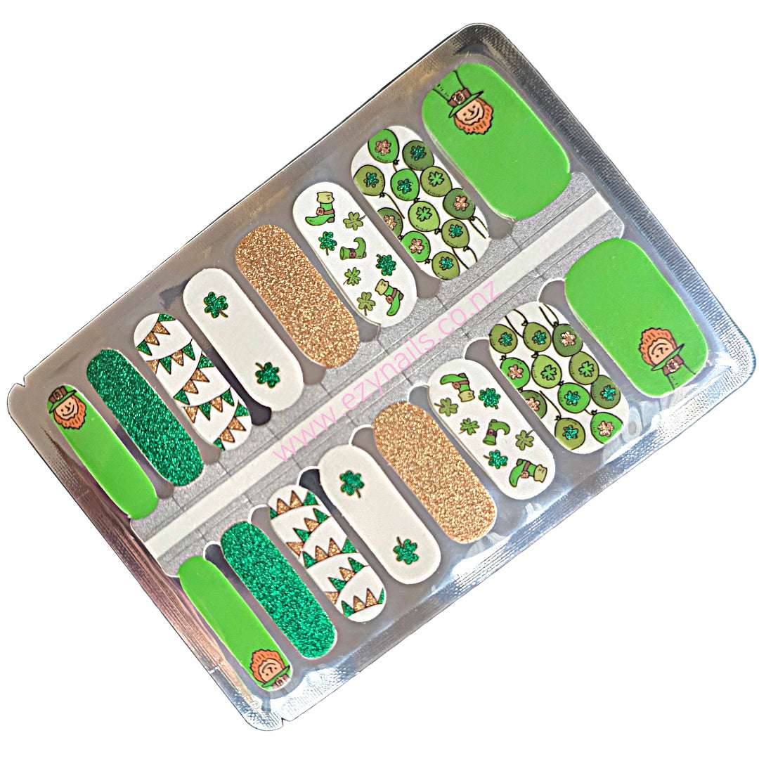 Shamrock Shuffle Nail Wraps by EZYNails