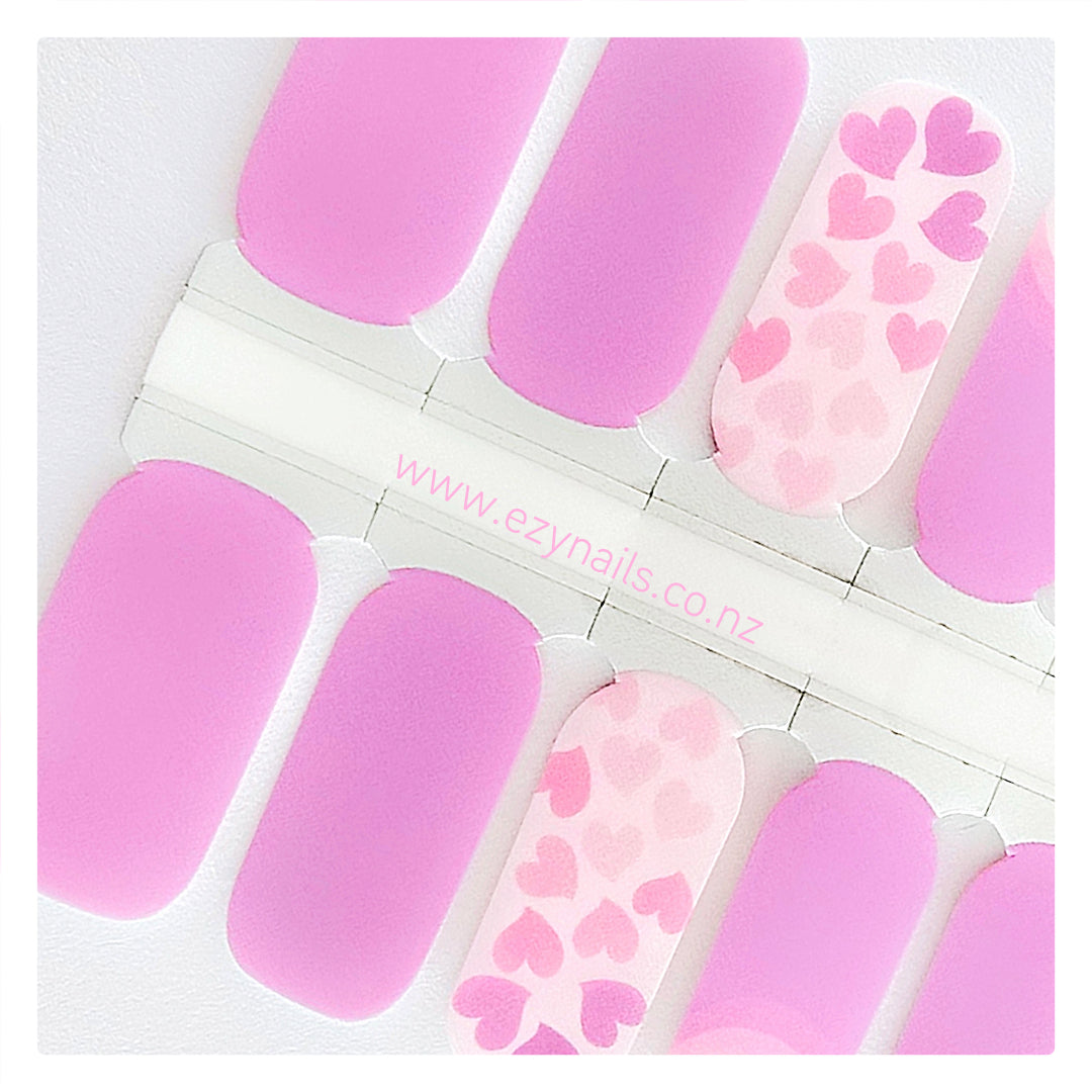 💕 Blush Pink Hearts Nailwrap Set 💕