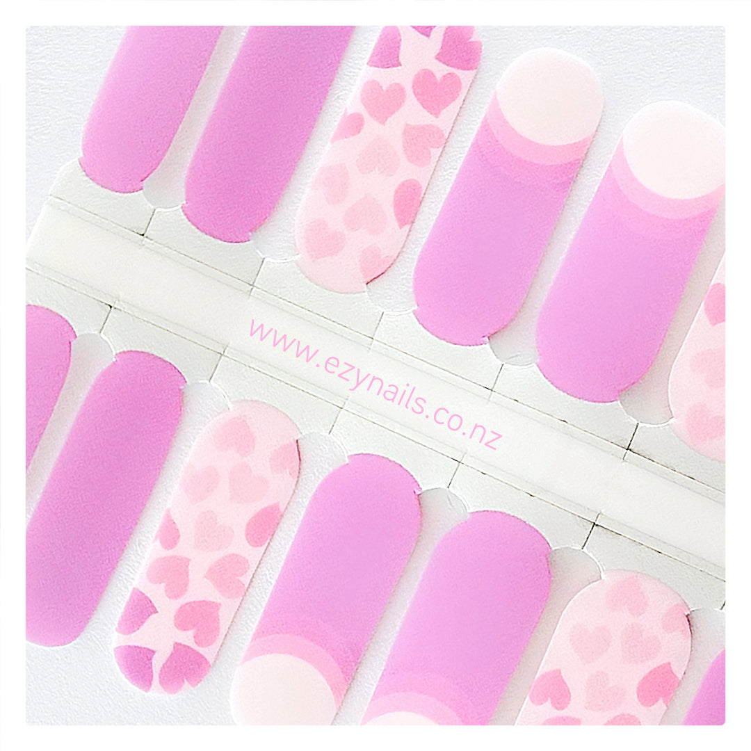 💕 Blush Pink Hearts Nailwrap Set 💕