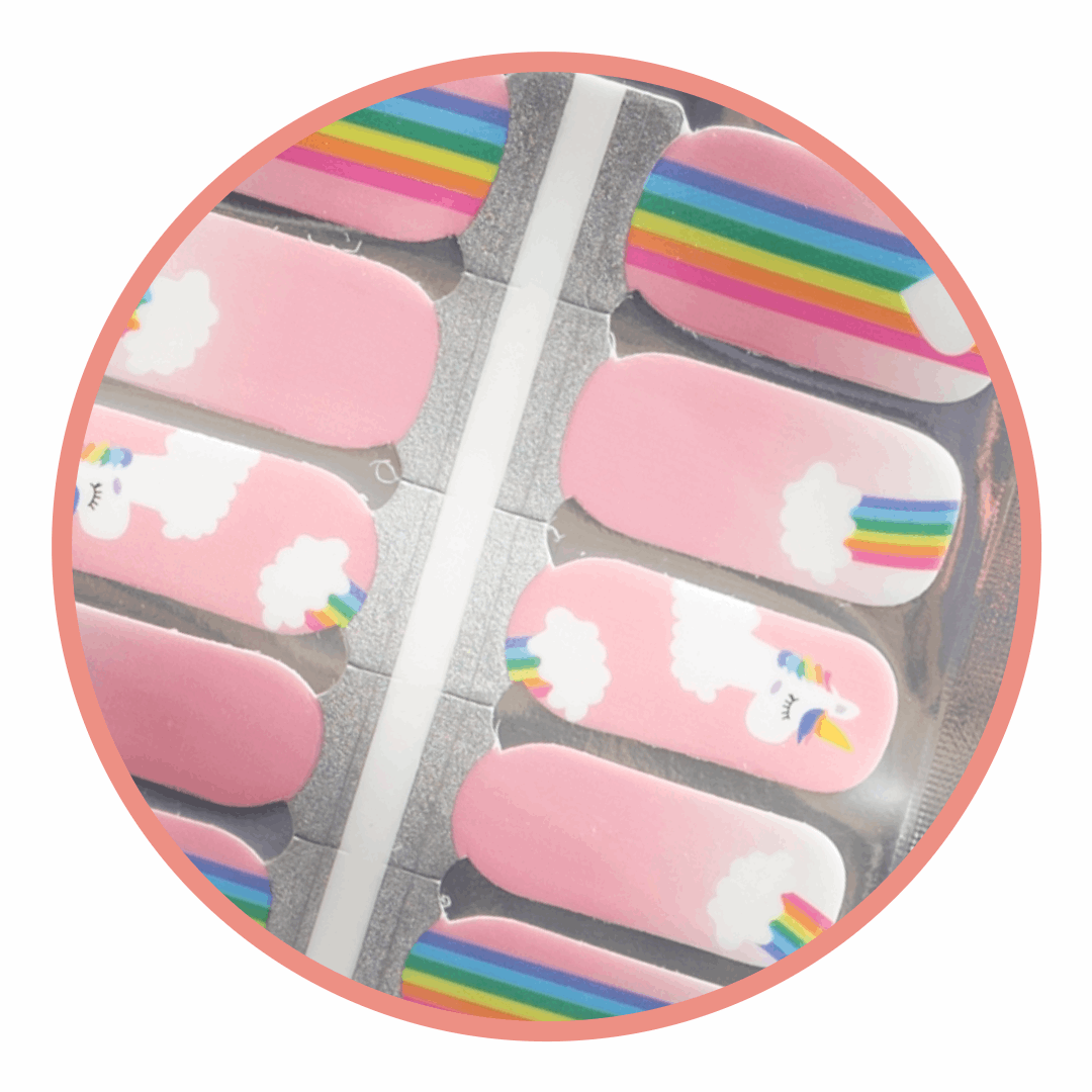 Unicorn Rainbow Clouds Nailwrap Set