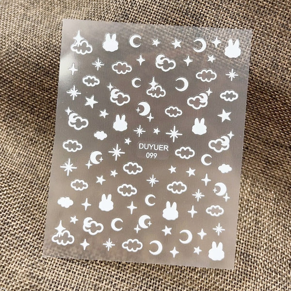 Dreamy Bunny & Moon Nail Stickers