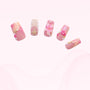 Pink Tropical Floral Press On Nails – Glossy Glam Beach Set