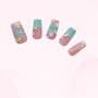 Green Tropical Floral Press On Nails – Glossy Glam Beach Set