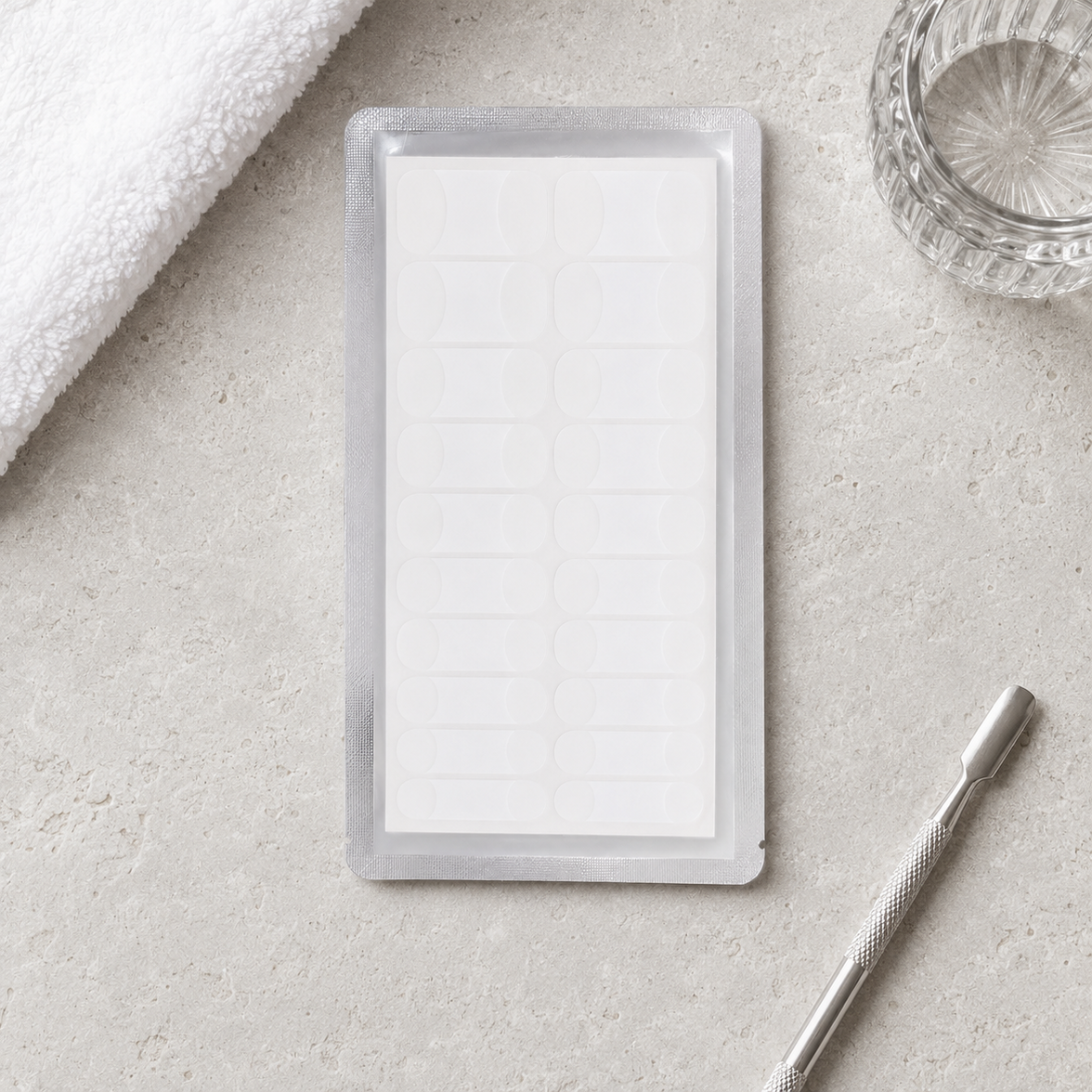 Cloud Tips white French tip 20 nail wraps with wider size options
