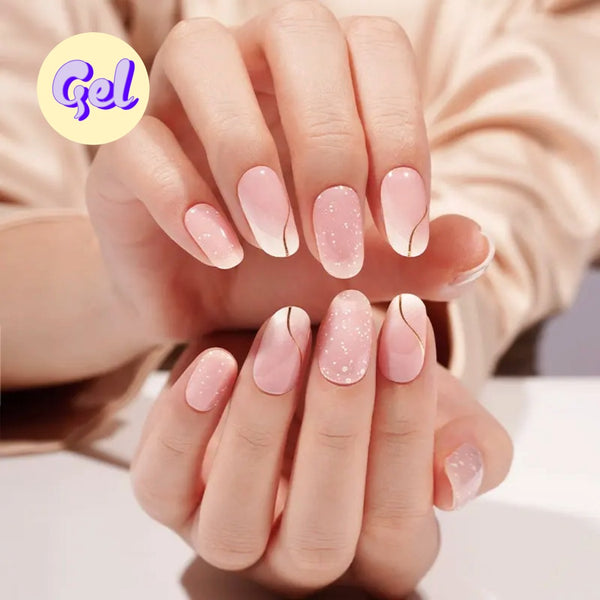 Blush Sparkle Swirl Gel Nailwraps