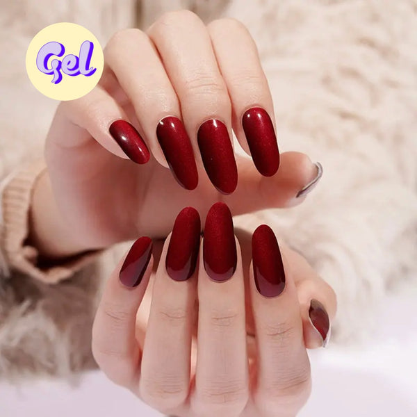 Scarlet Cat-Eye Gel Nailwraps - 20 wraps
