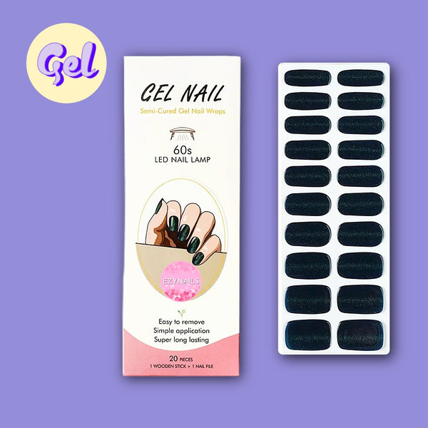 Emerald Galaxy Cat-Eye Gel Nailwraps