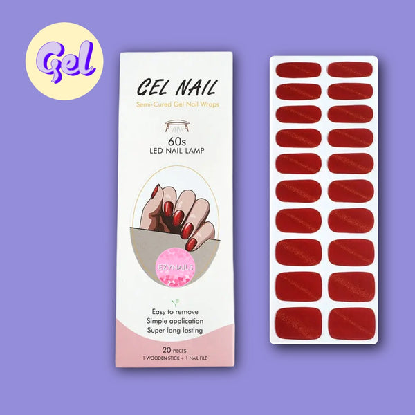 Fiery Red Cat-Eye Gel Nailwraps