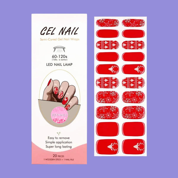 Sleigh All Day – Red Christmas Nailwraps