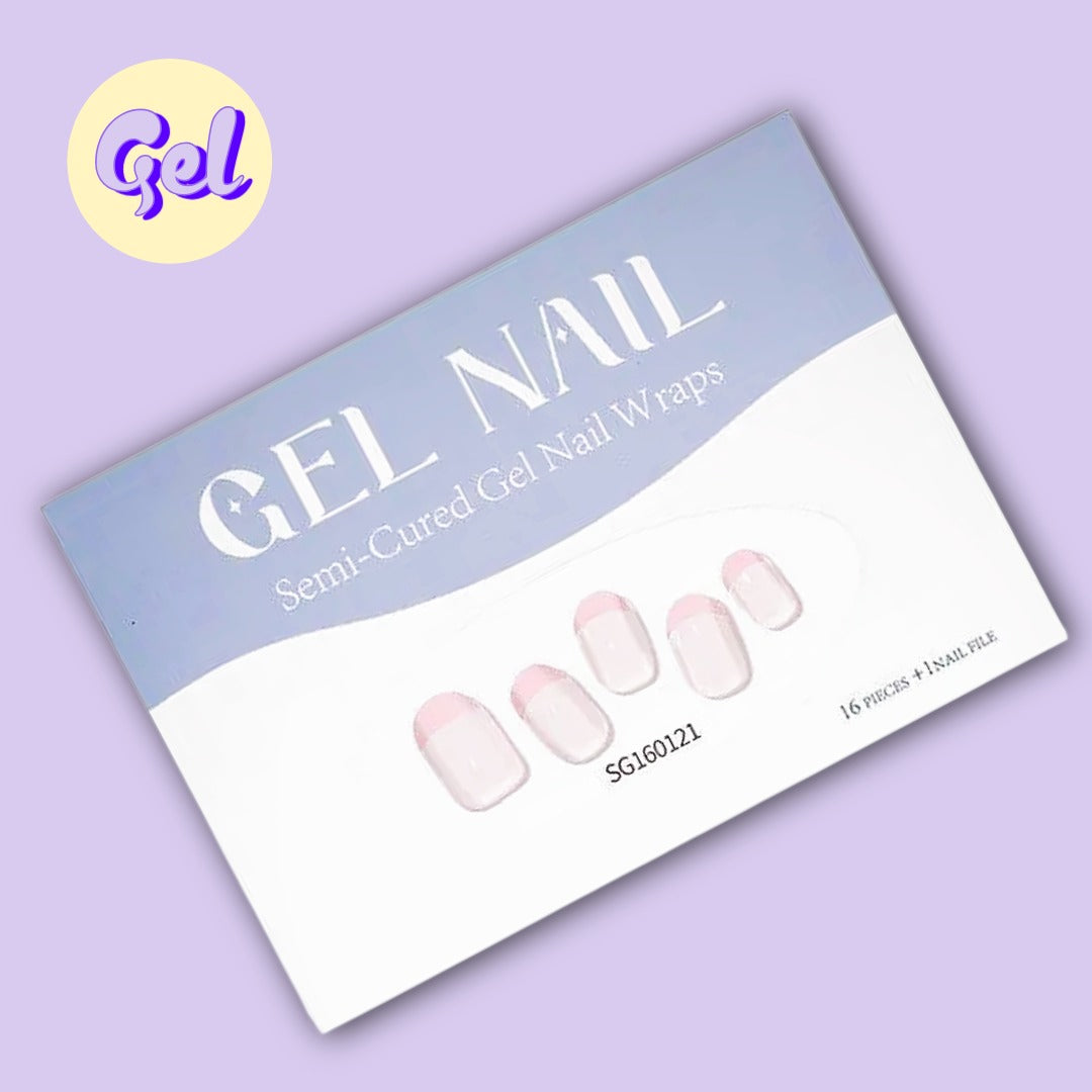 French Pink Gel Nailwraps – Classic Glossy Style