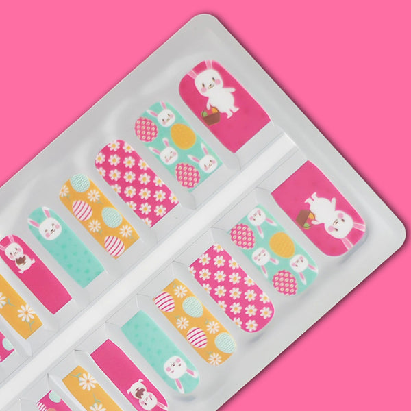 Easter Bunny & Egg Kids Nail Polish Nail Wraps
