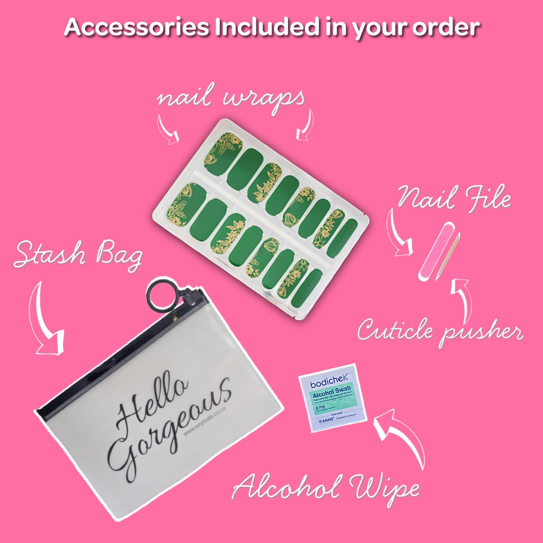 Emerald Gold Garden Nailwraps – St Paddy’s Day Edition