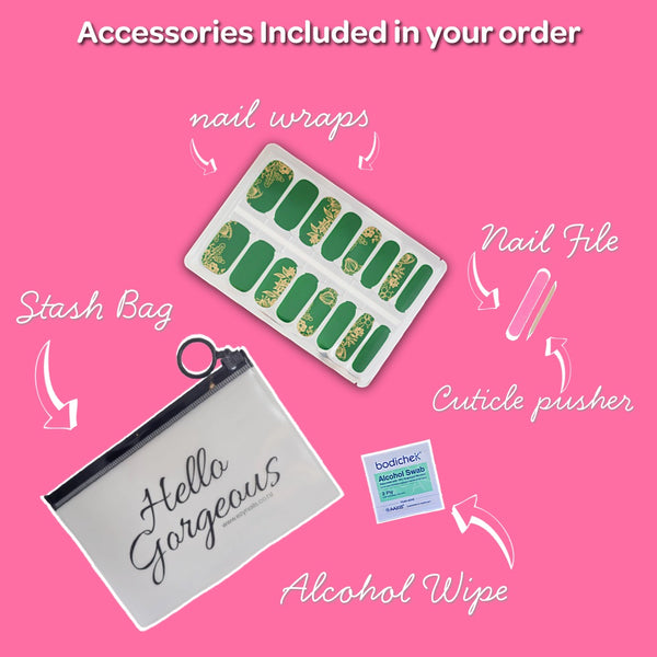 Emerald Gold Garden Nailwraps – St Paddy’s Day Edition