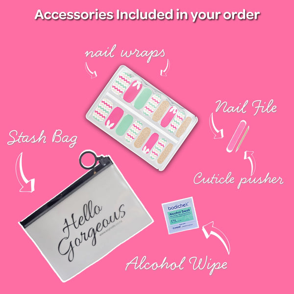 Candy Hop Sparkle Easter Nail Polish Nail Wraps