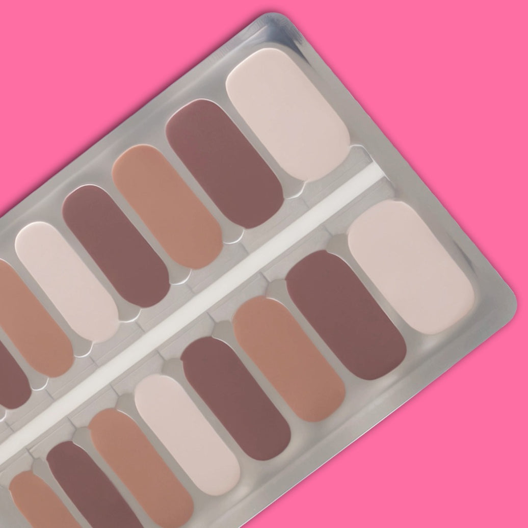 Mocha Moment Glossy Nail Wraps