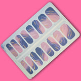 Velvet Galaxy Marble with Gold Nailwraps