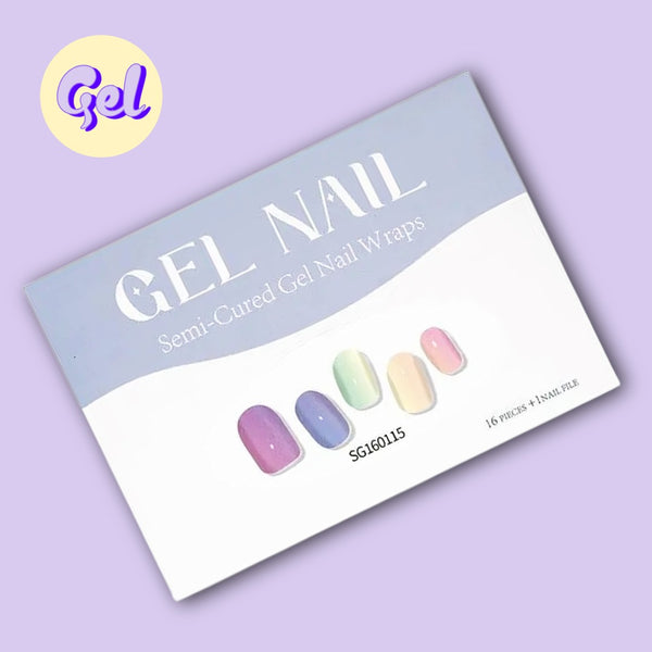 Summer Rainbow Gradient Gel Nailwraps