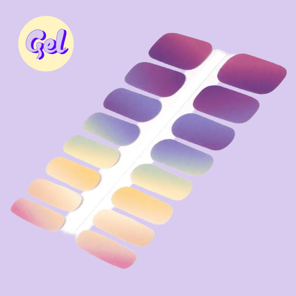 Summer Rainbow Gradient Gel Nailwraps