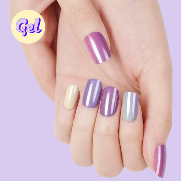 Summer Rainbow Gradient Gel Nail Wraps