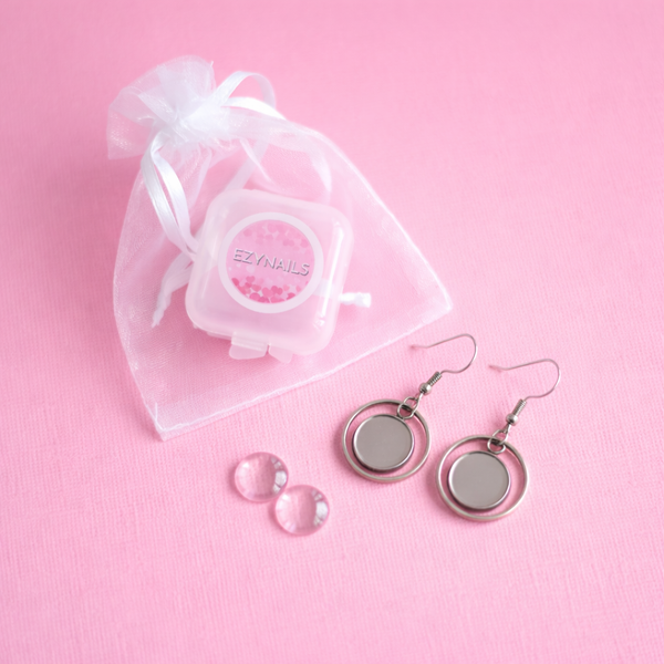 EzyNails DIY Earring Craft Kit Dangle Variations – Turn Your Nail Wraps Into Jewellery