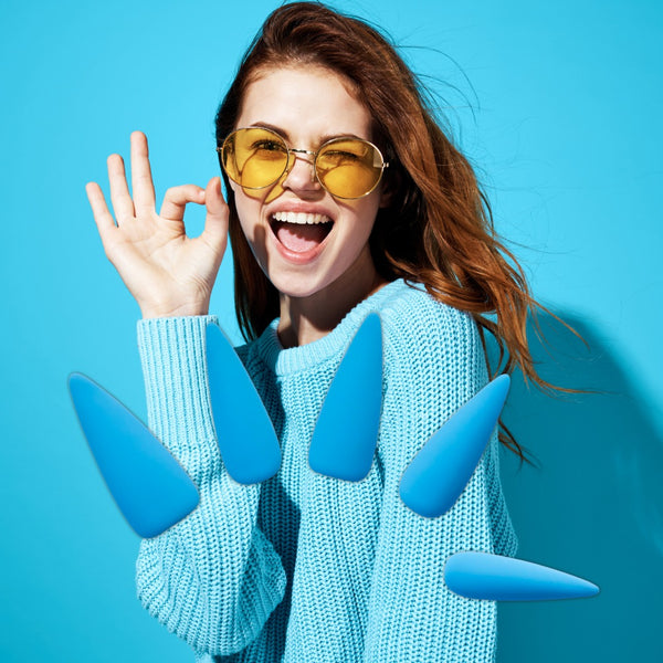 Electric Blue Matte Press-Ons – Bold Statement Manicure