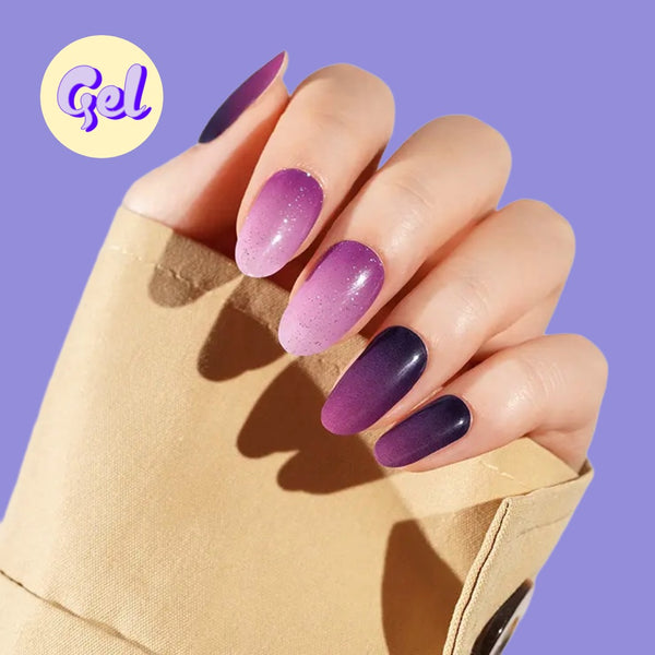 Sparkling Purple Gradient Gel Nailwraps