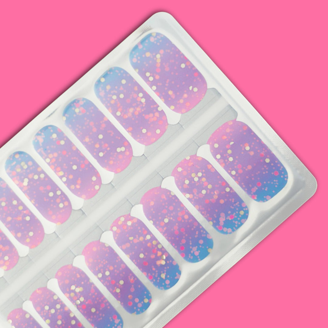 Pastel Confetti Glow Nail Polish Nail Wraps