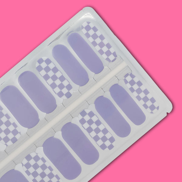 Lavender Checkerboard Nailwraps