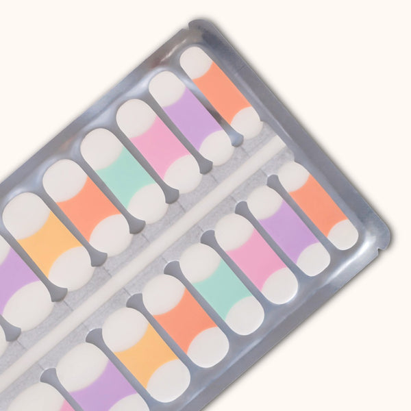 Pastel Rainbow French Tip Nailwraps