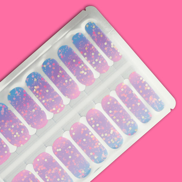 Pastel Confetti Glow Nail Polish Nail Wraps