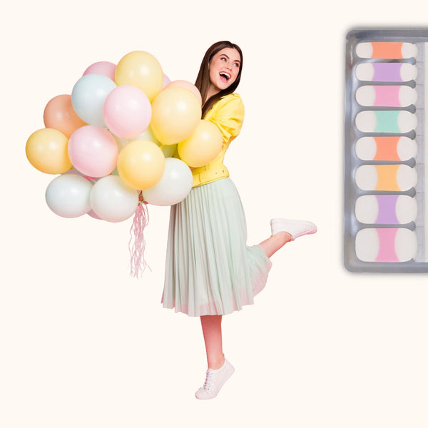 Pastel Rainbow French Tip Nailwraps