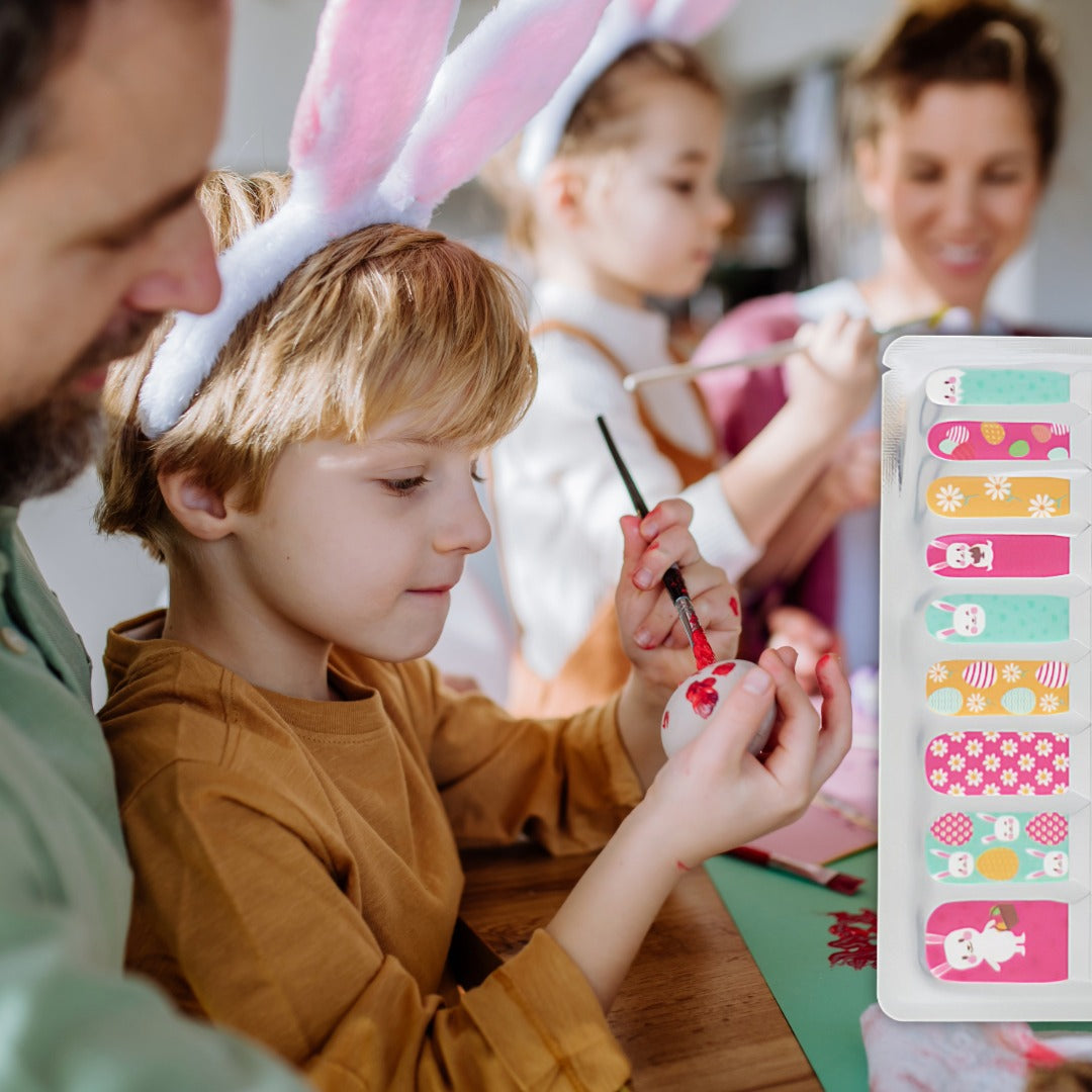 Easter Bunny & Egg Kids Nail Polish Nail Wraps
