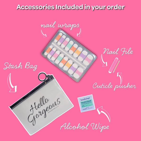 Lavender Checkerboard Nailwraps