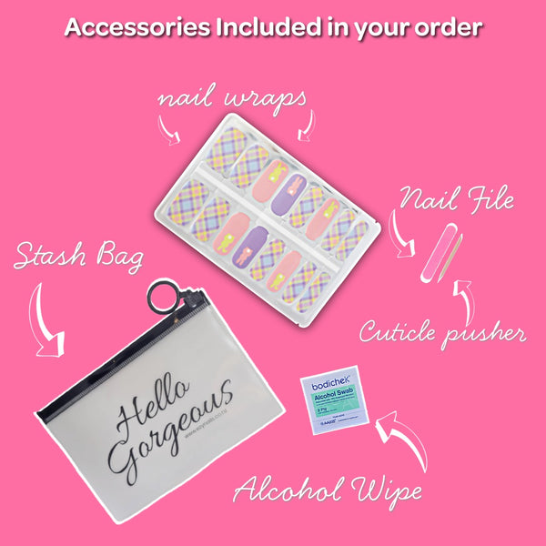 Hopscotch Pastels Easter Nail Polish Nail Wraps