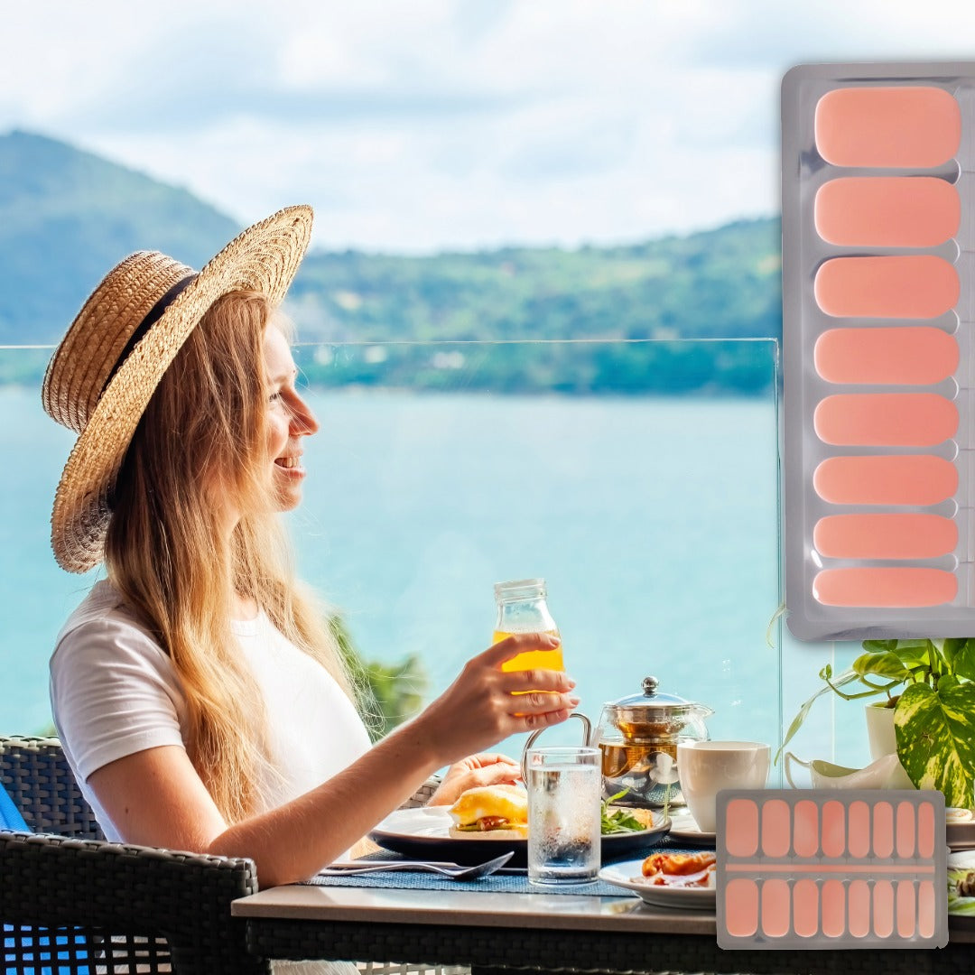 Apricot Glow Heat-Change Nailwraps