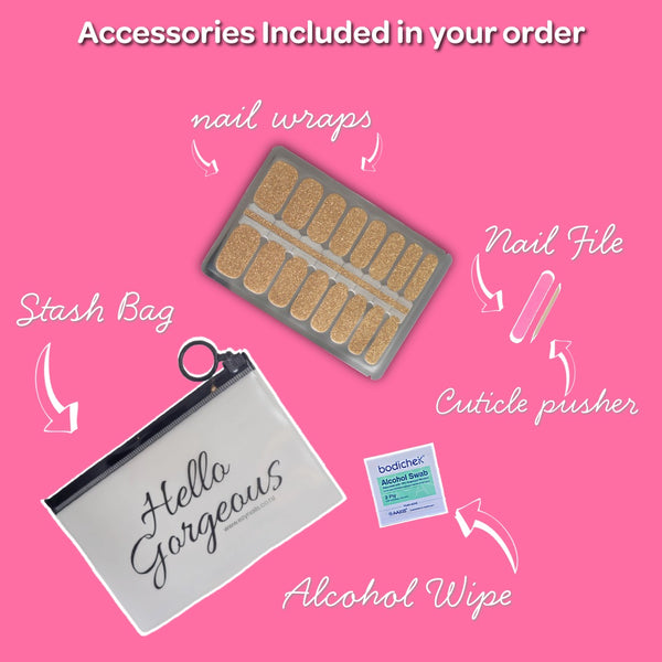 Golden Hour Glitter Nailwraps