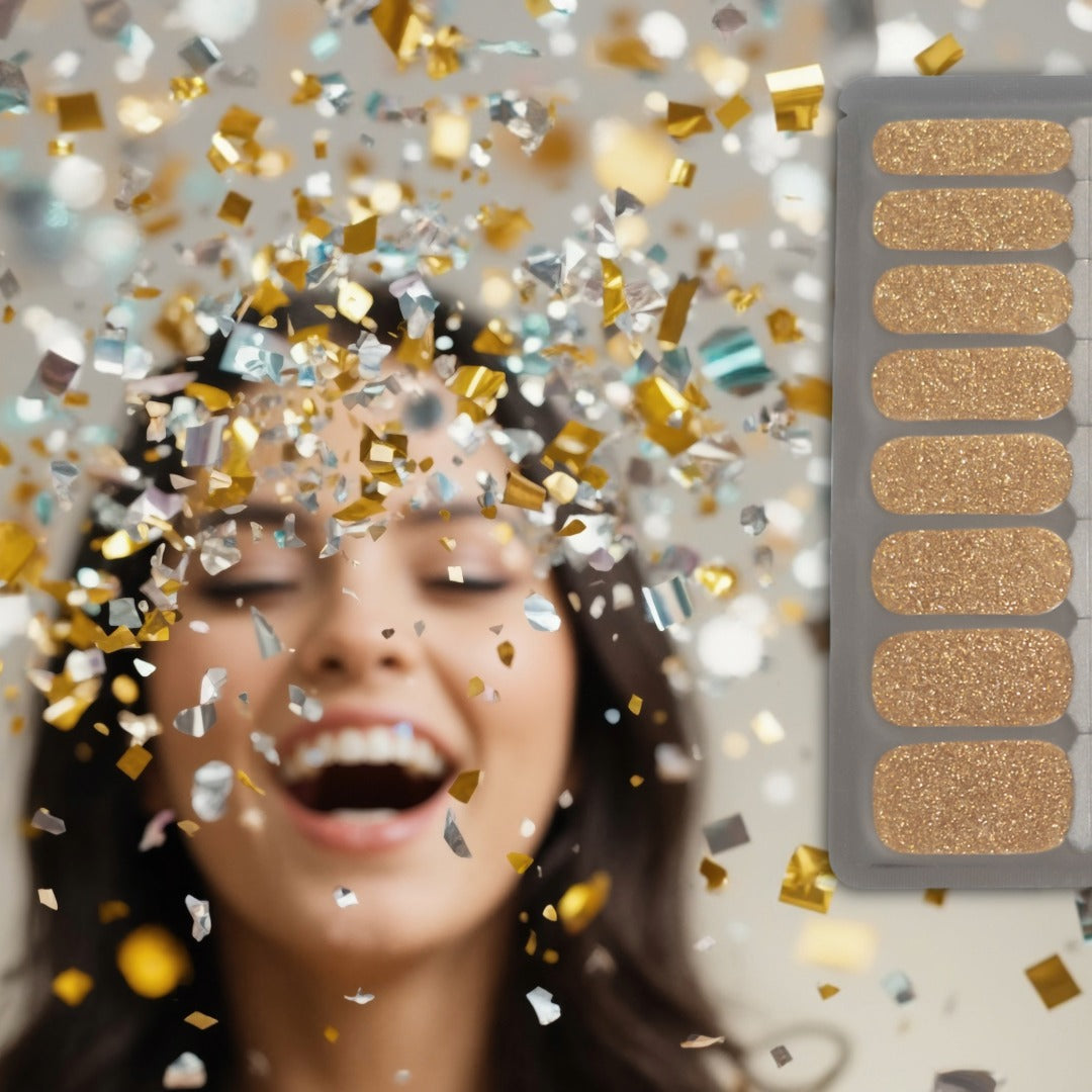 Golden Hour Glitter Nailwraps