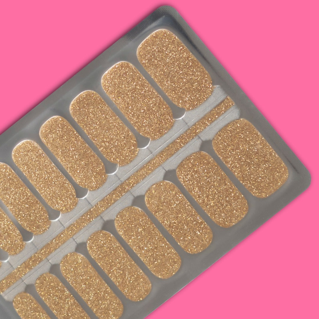Golden Hour Glitter Nail Wraps