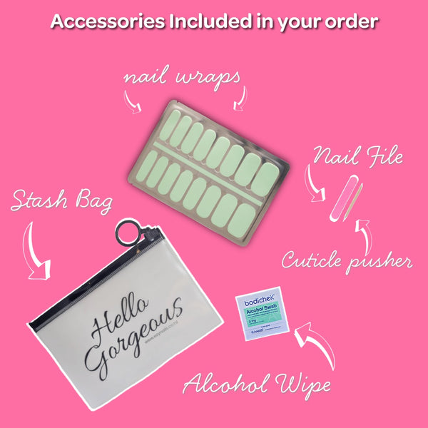 Mint Bliss Glossy Nailwraps